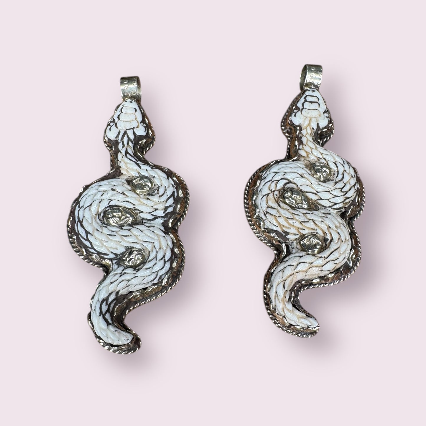 Buffalo Bone Snake Pendant