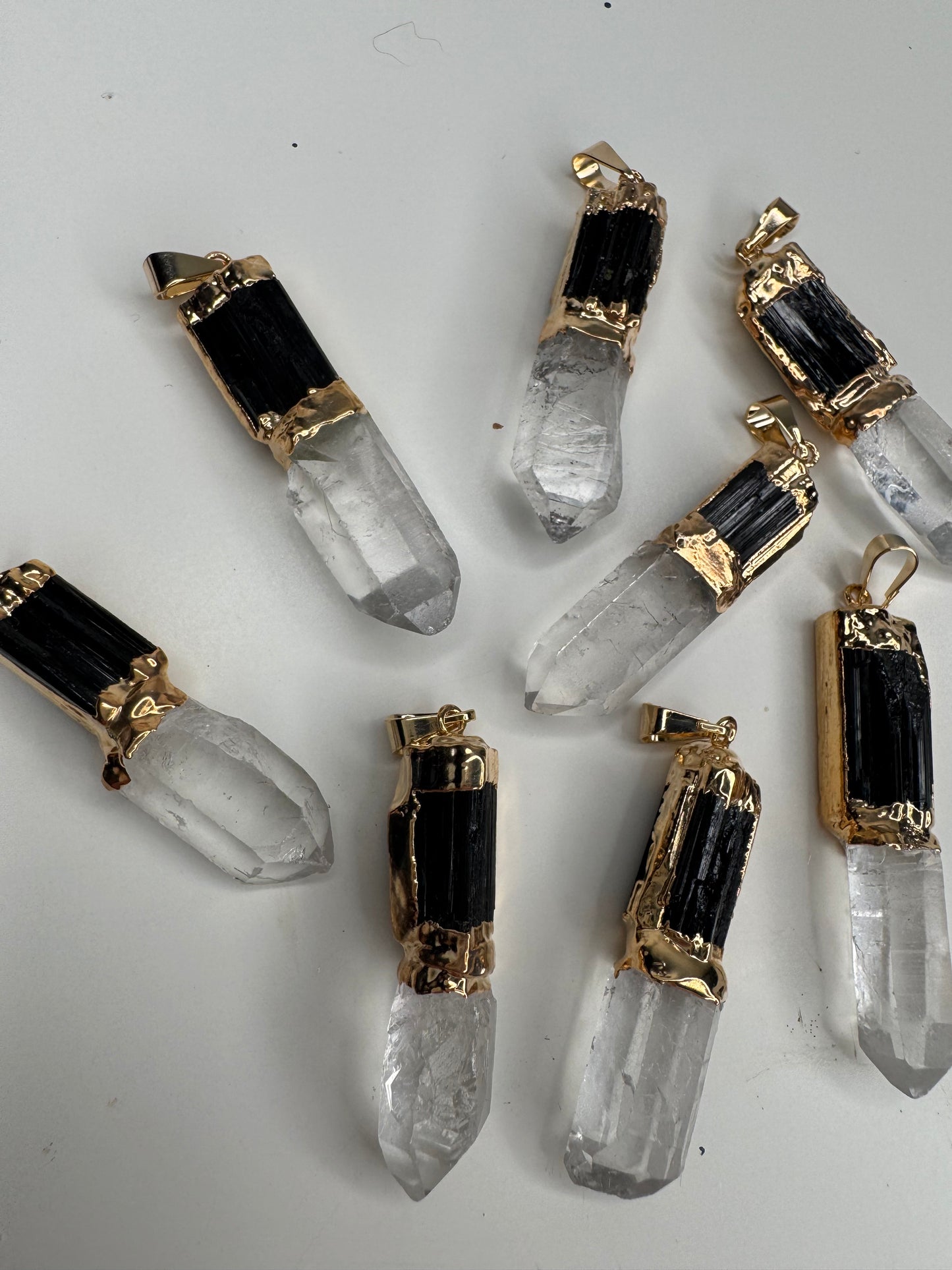 Protection Necklace- Black Tourmaline and Clear Quartz