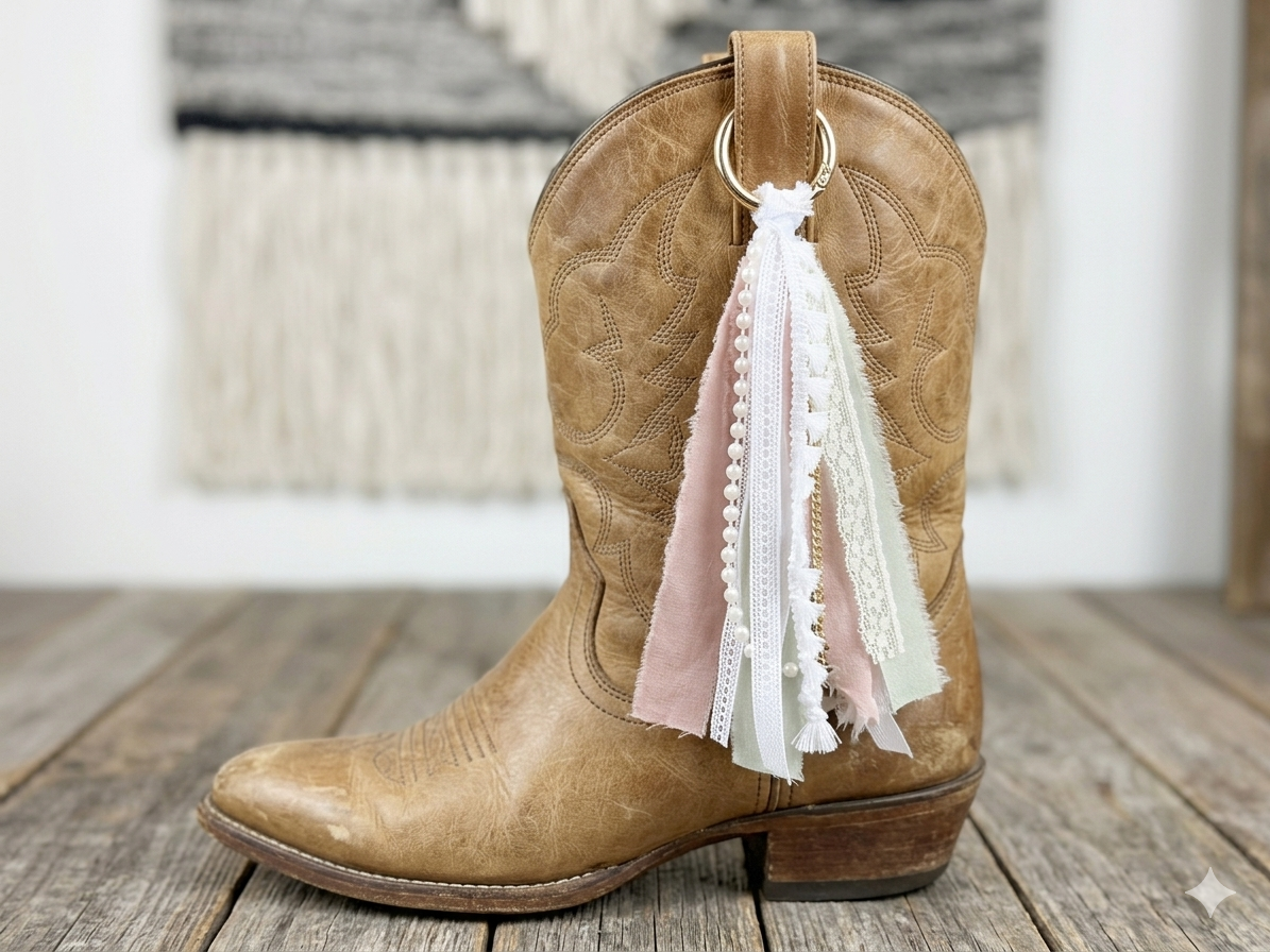 Boot Tassel Set - Pink & Mint