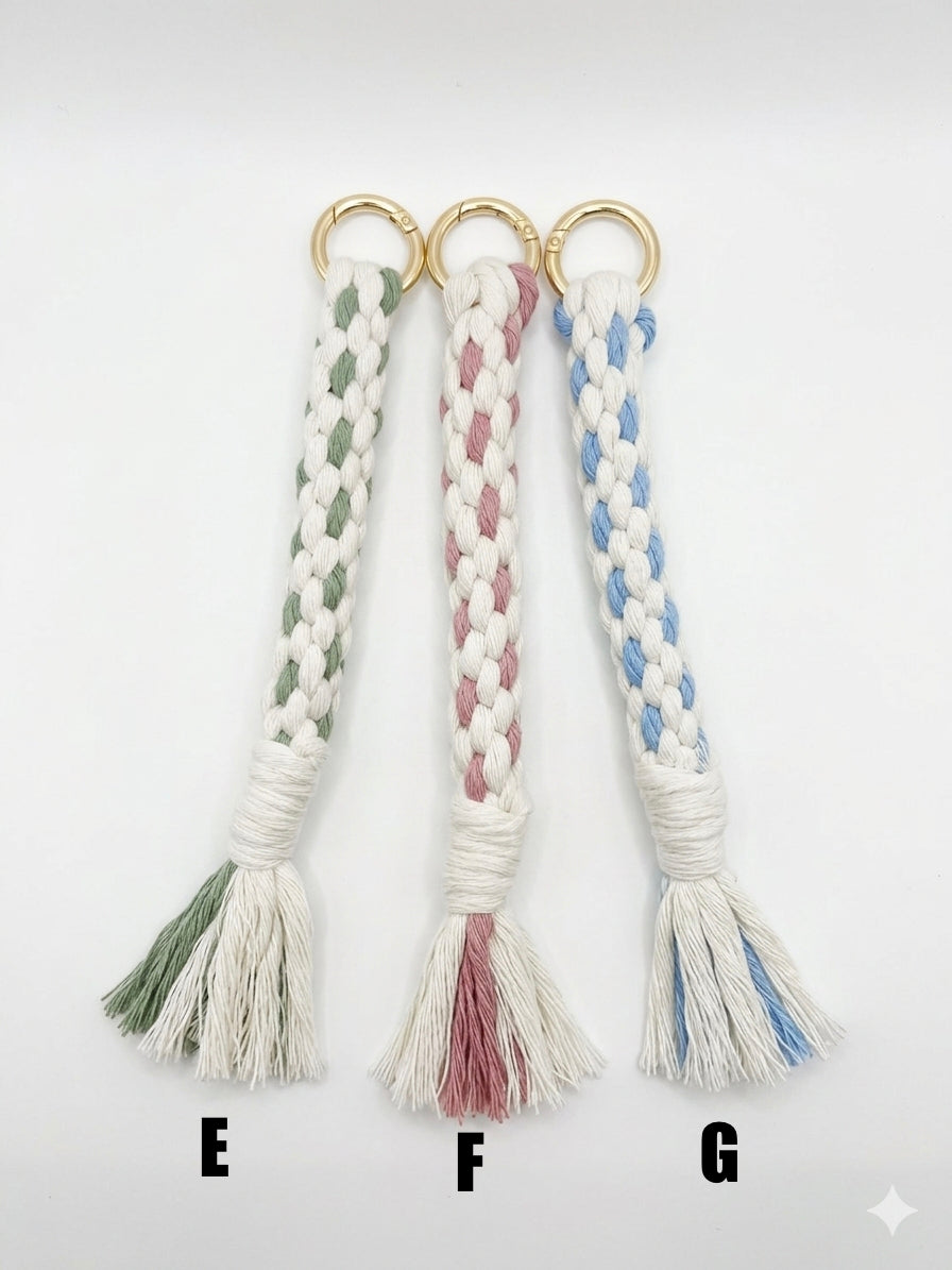 Macrame Dot Key Charms / Key Chains