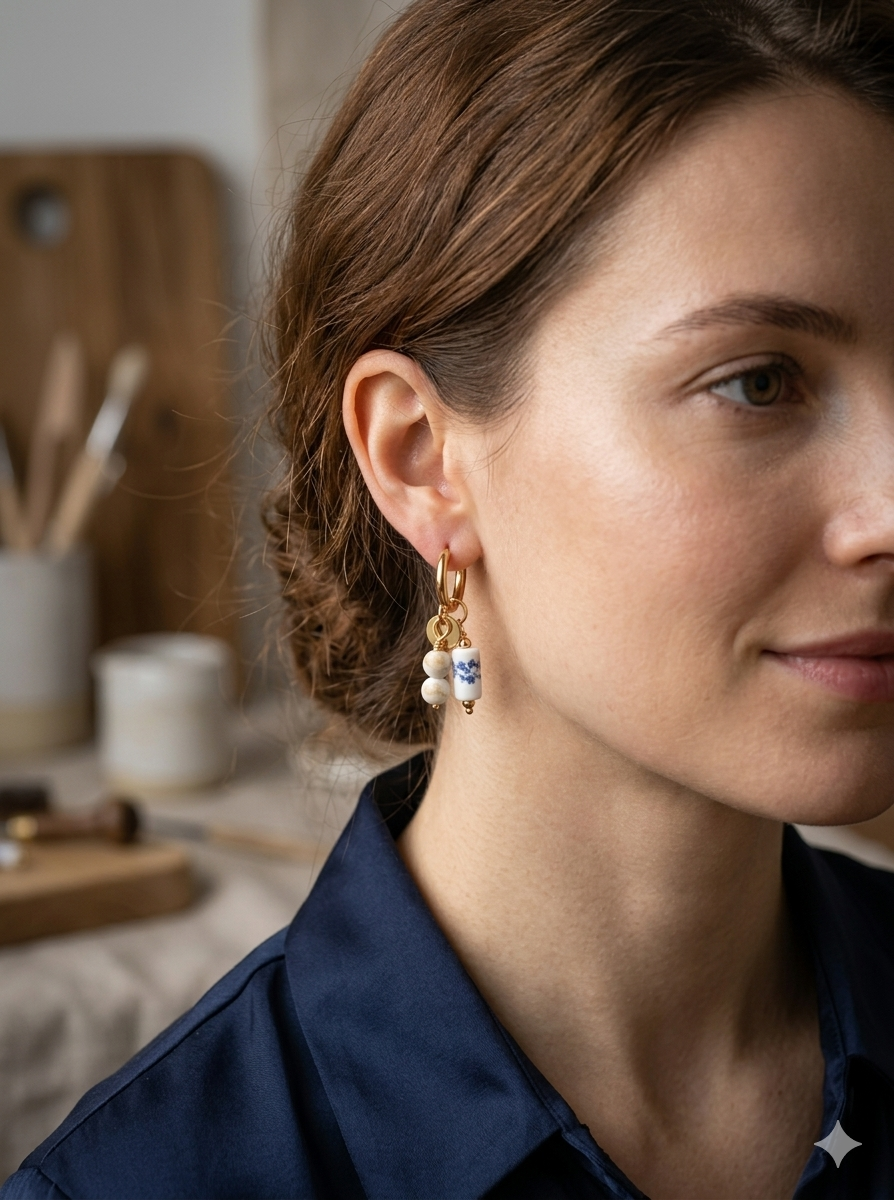Claire Bell Charm Earring