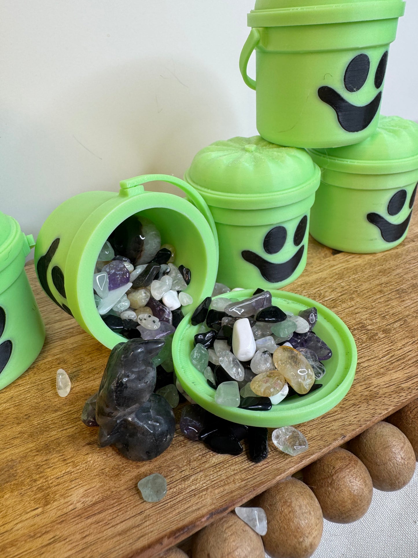 Pumpkin Crystal Confetti Buckets
