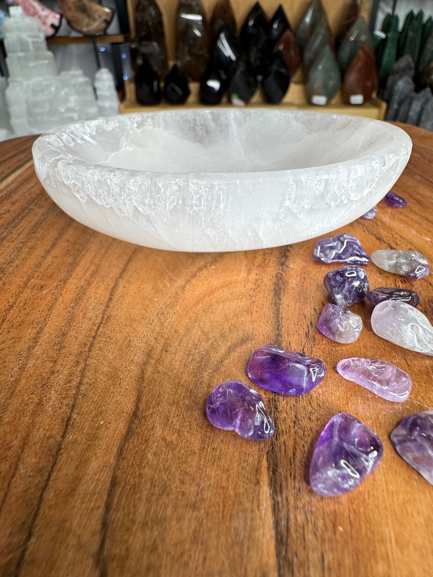 Oval Selenite Bowl (10cm)