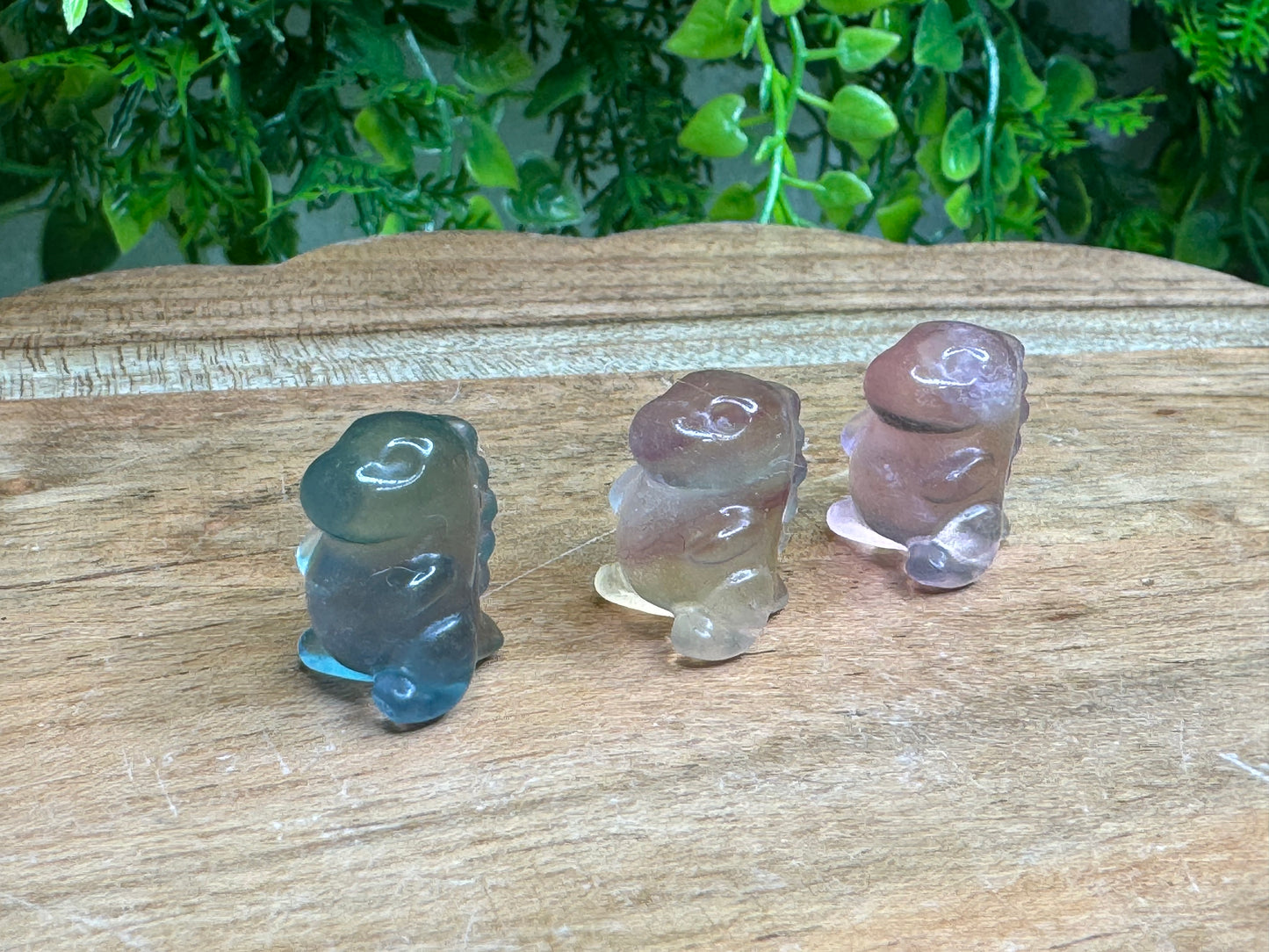 Mini Fluorite Chubby Dino Carving