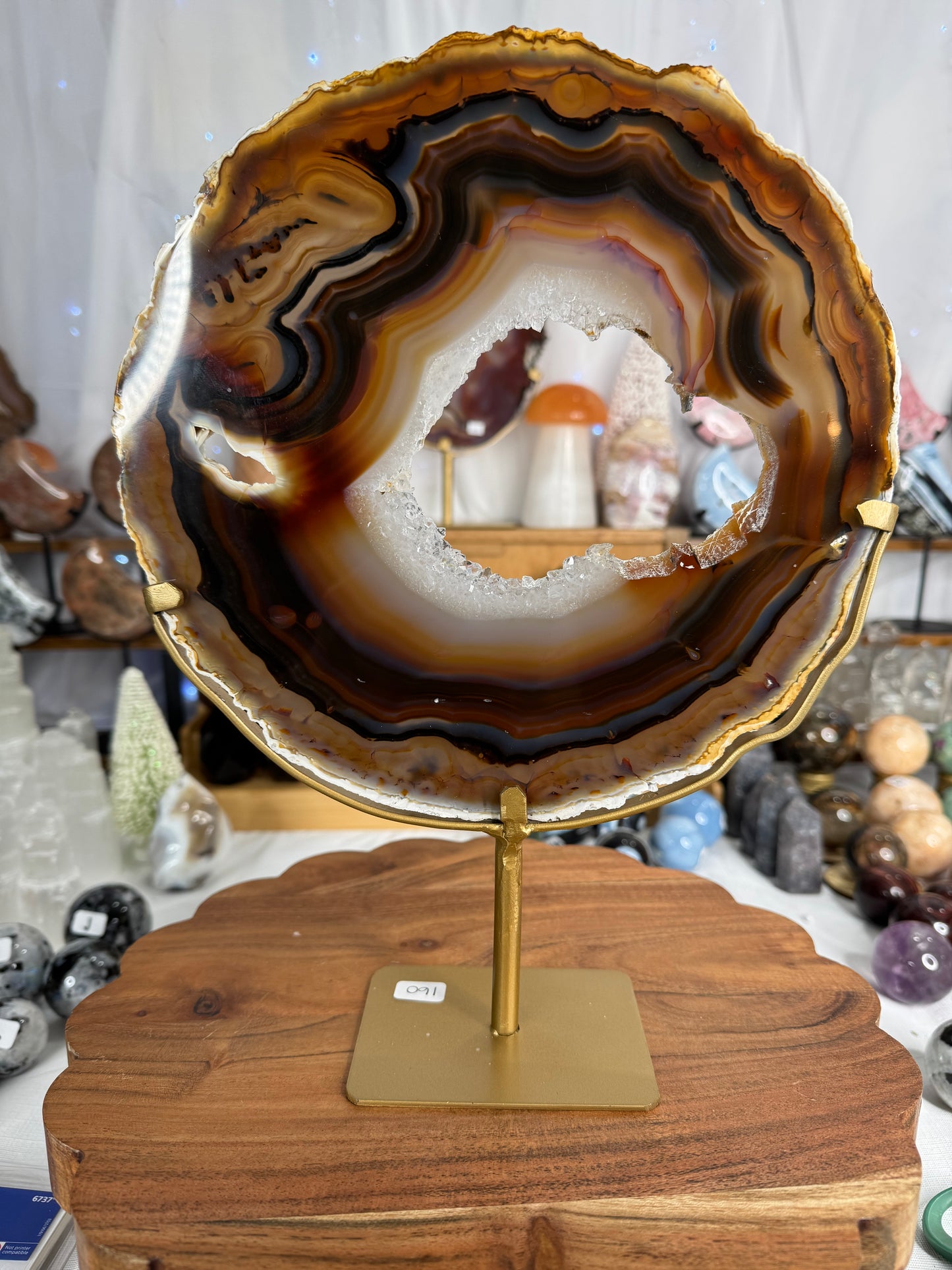 Special Agate Slab on Stand