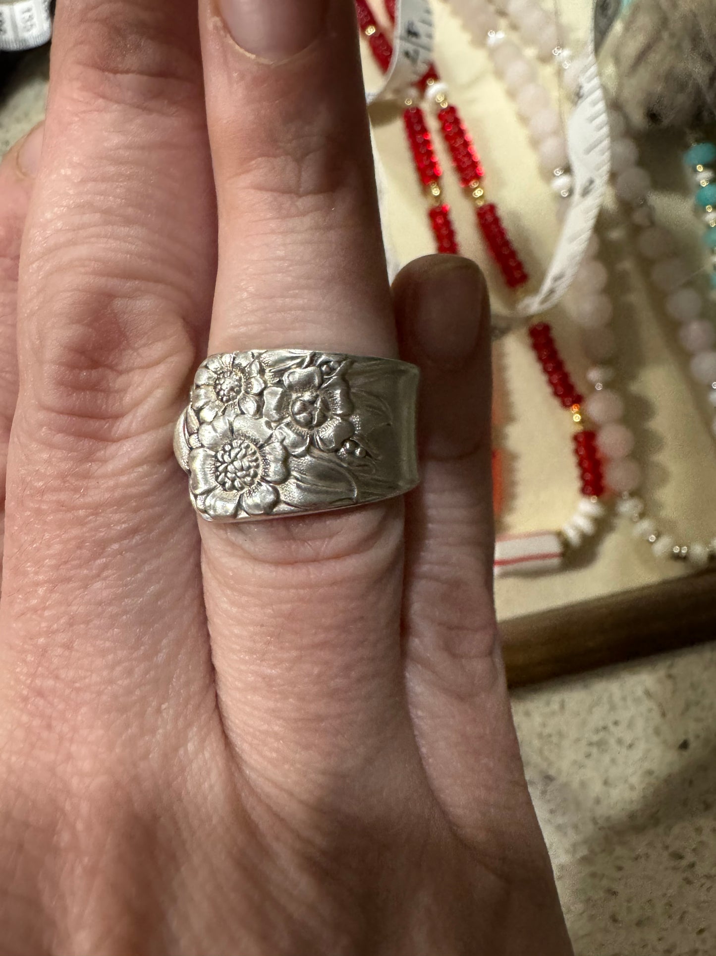 Vintage Daisy Spoon ring