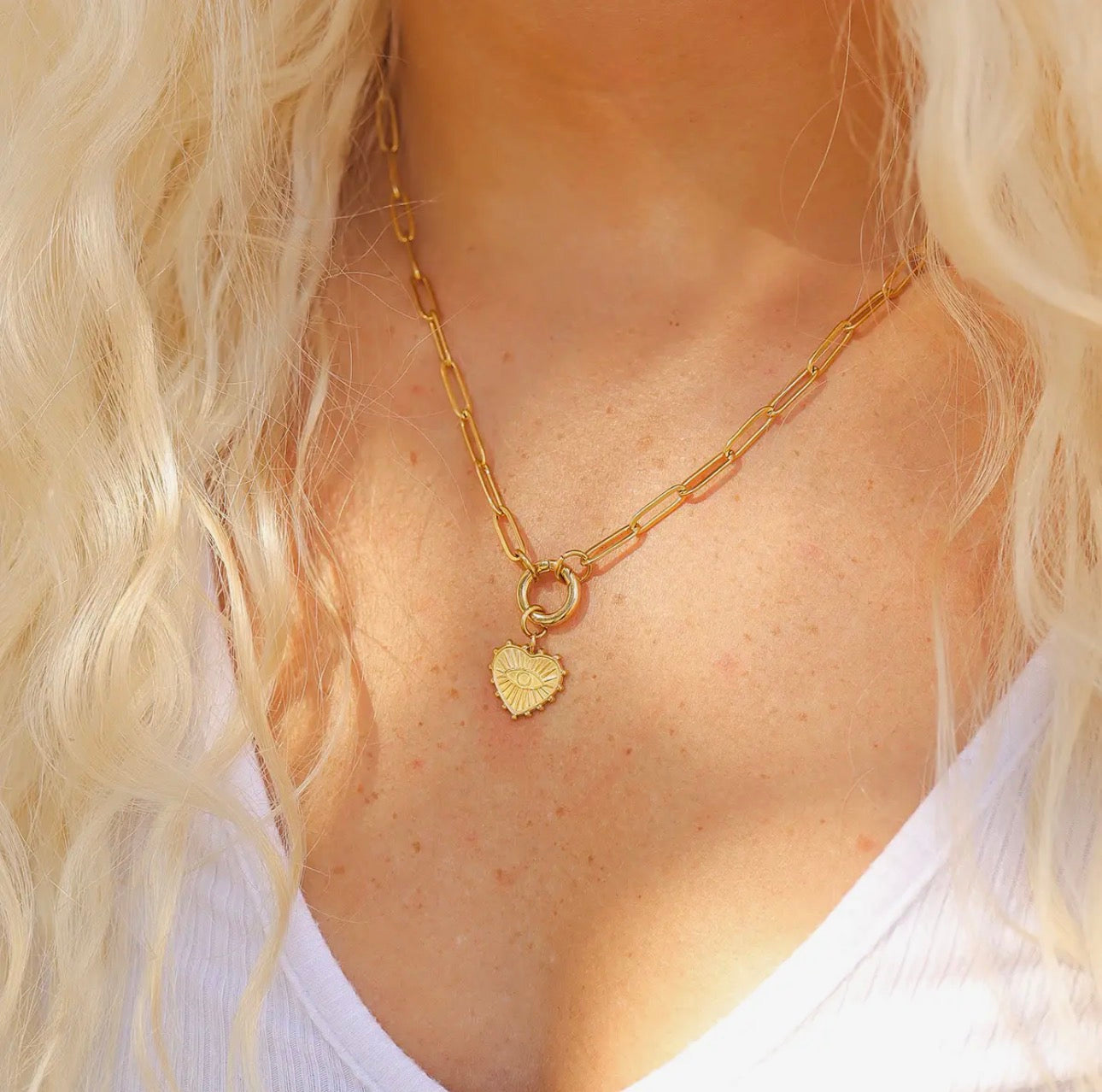 Paper Clip Carabiner Charm Base Necklace