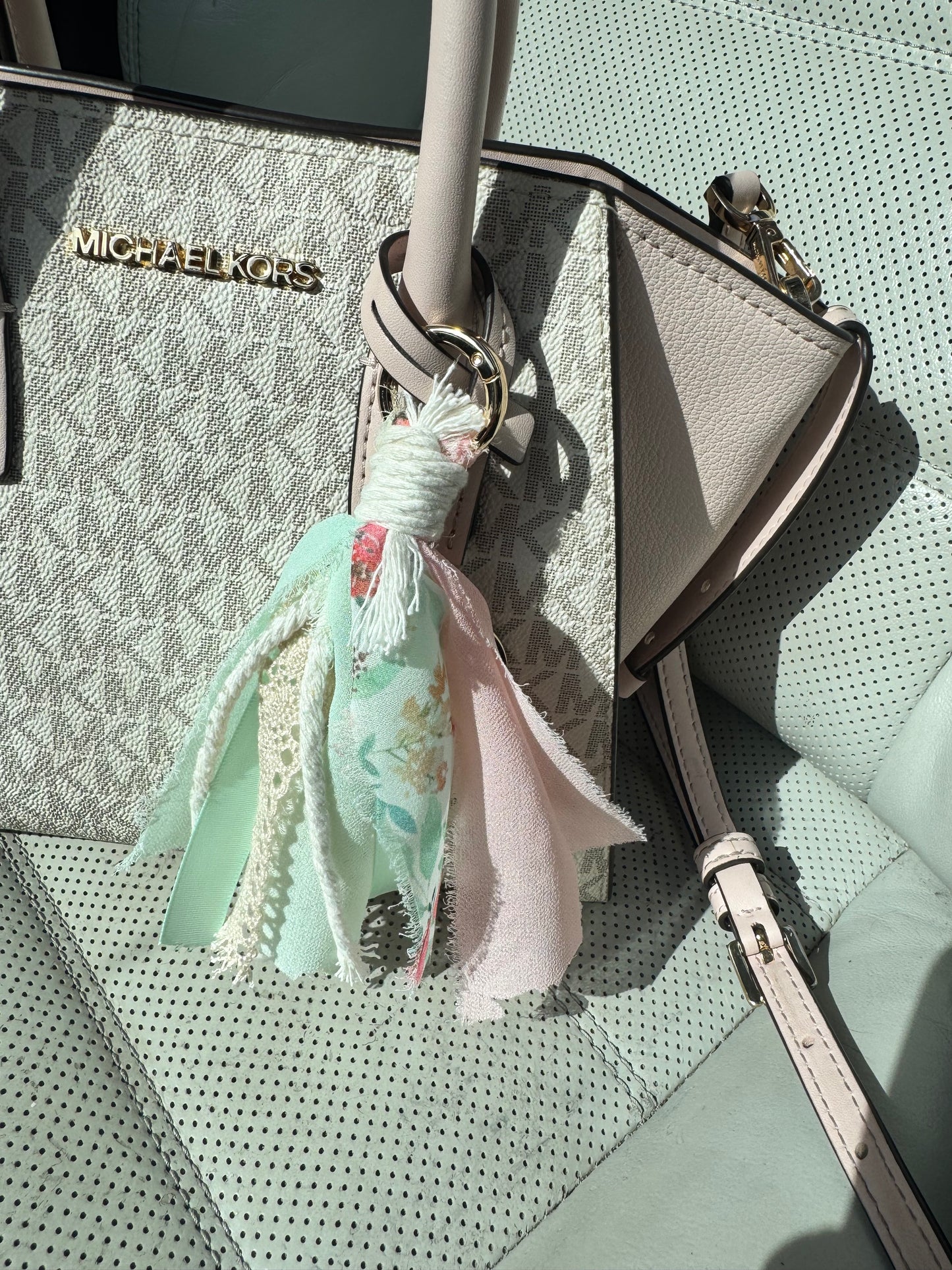 Whisper Ribbon Boho Tassel Bag Charm