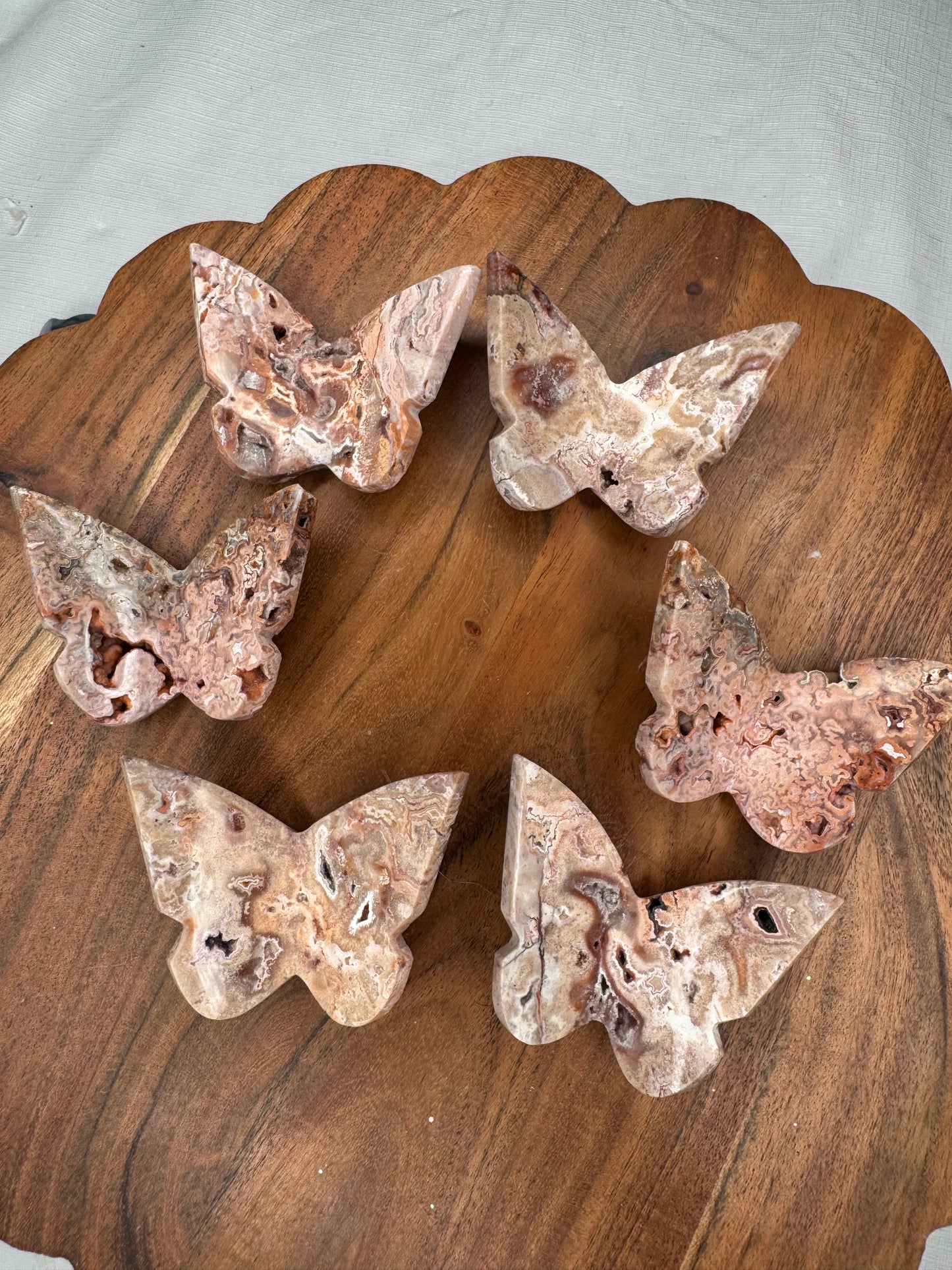 Pink Crazy Lace (Indonesian) 3D Butterflies