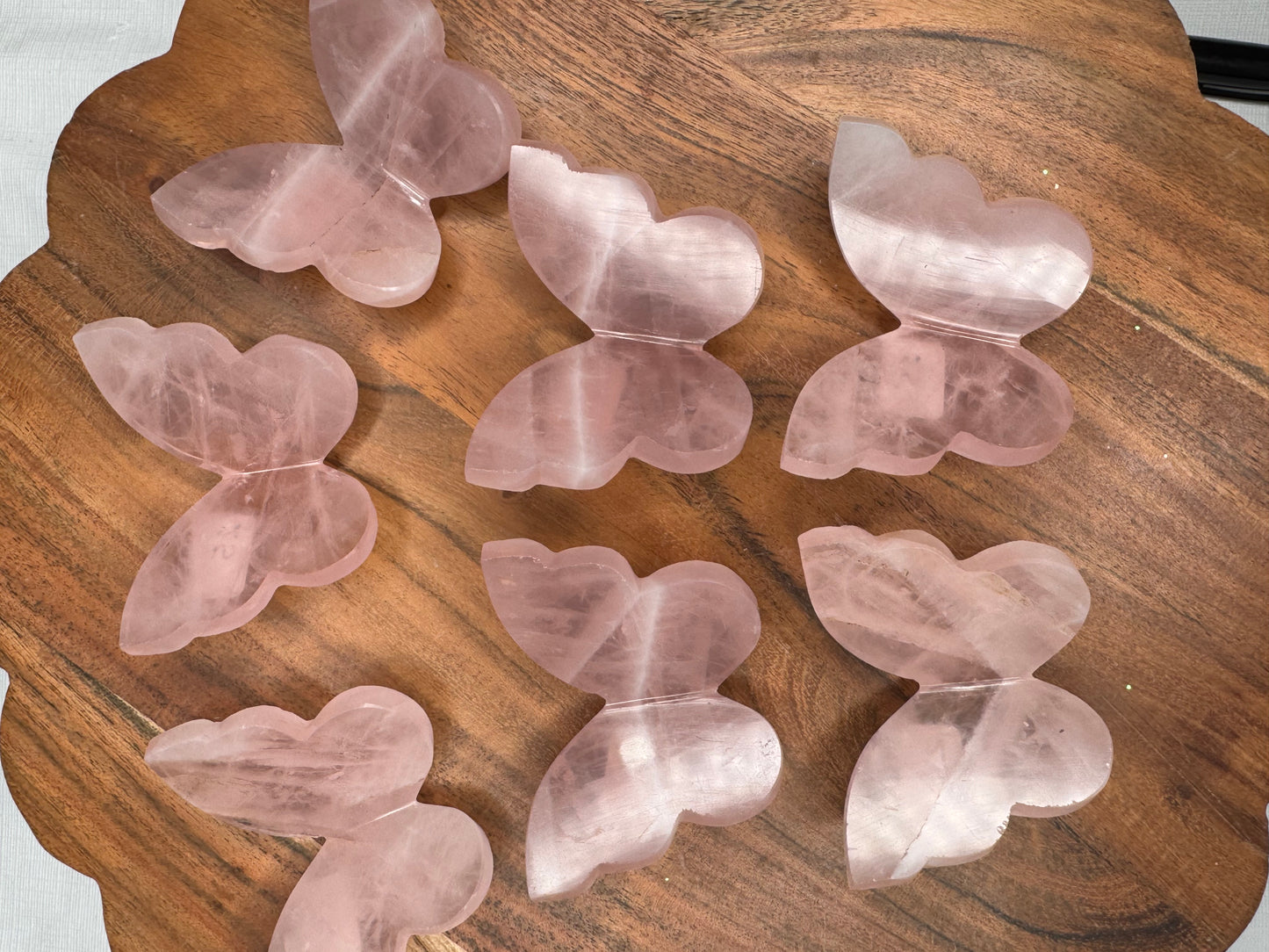 Rose Quartz 3D Butterflies