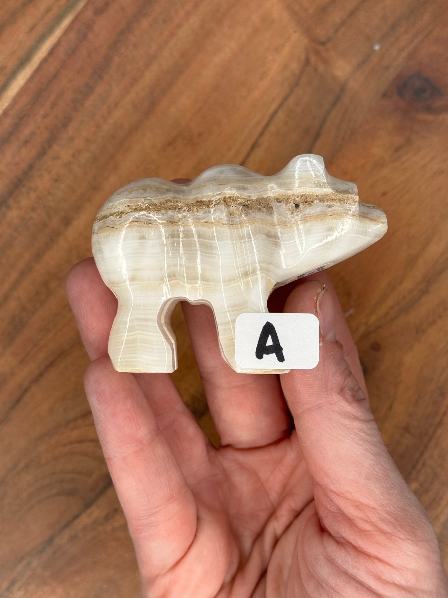 Mexican Onyx Bear Carving