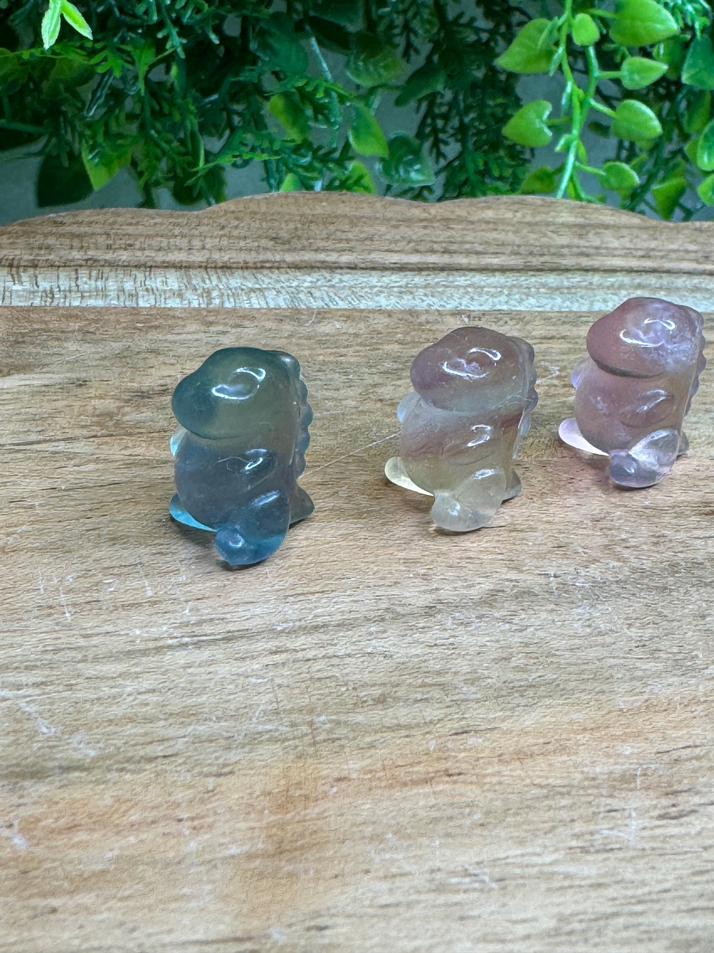 Mini Fluorite Chubby Dino Carving