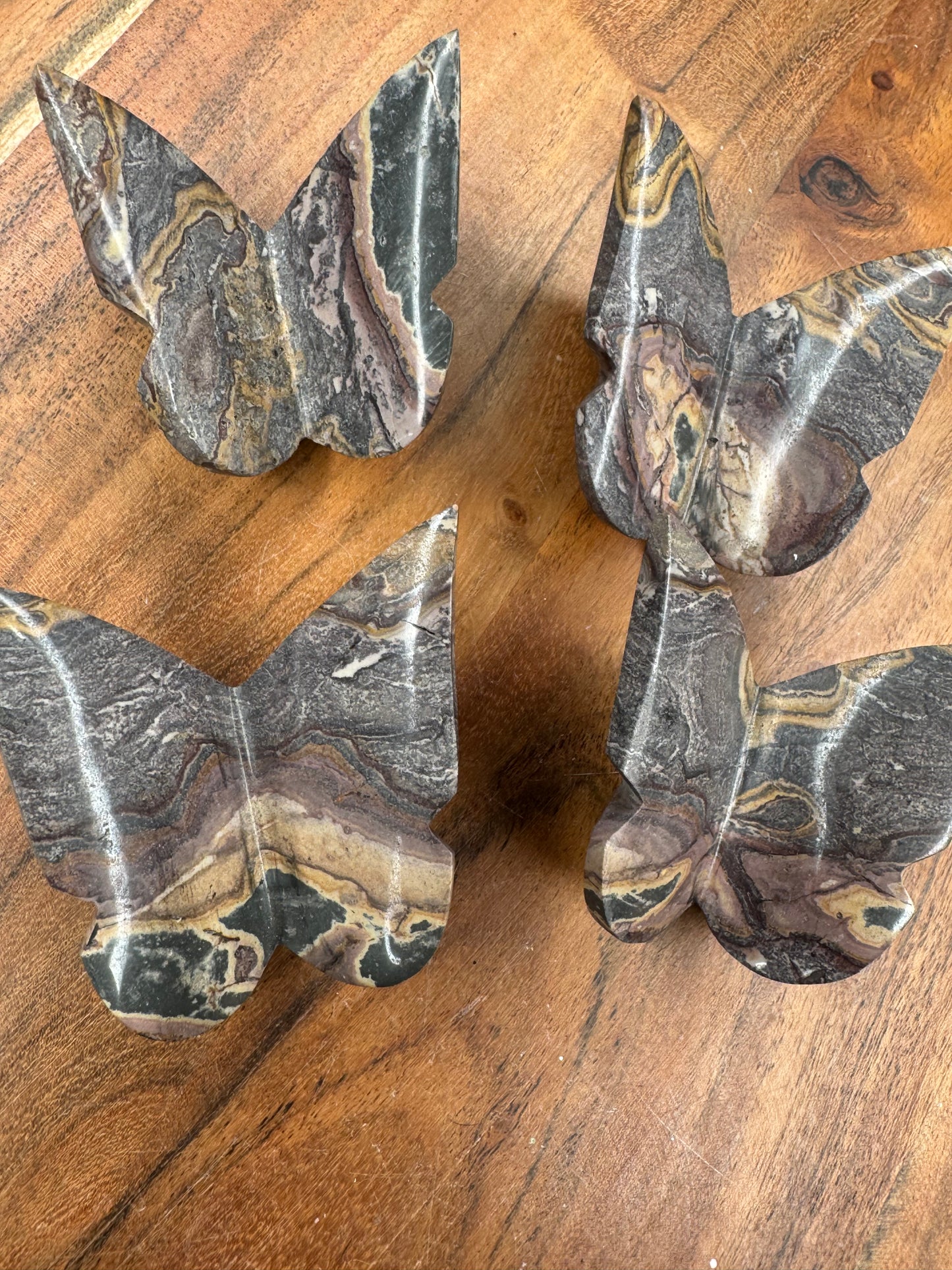 Polychrome Jasper (Indonesian) 3D Butterflies