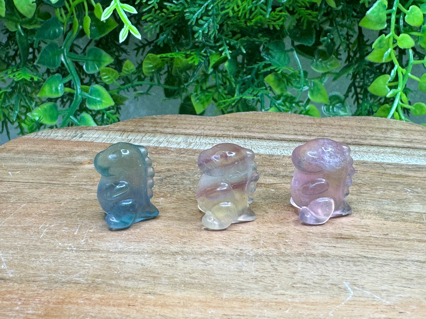 Mini Fluorite Chubby Dino Carving