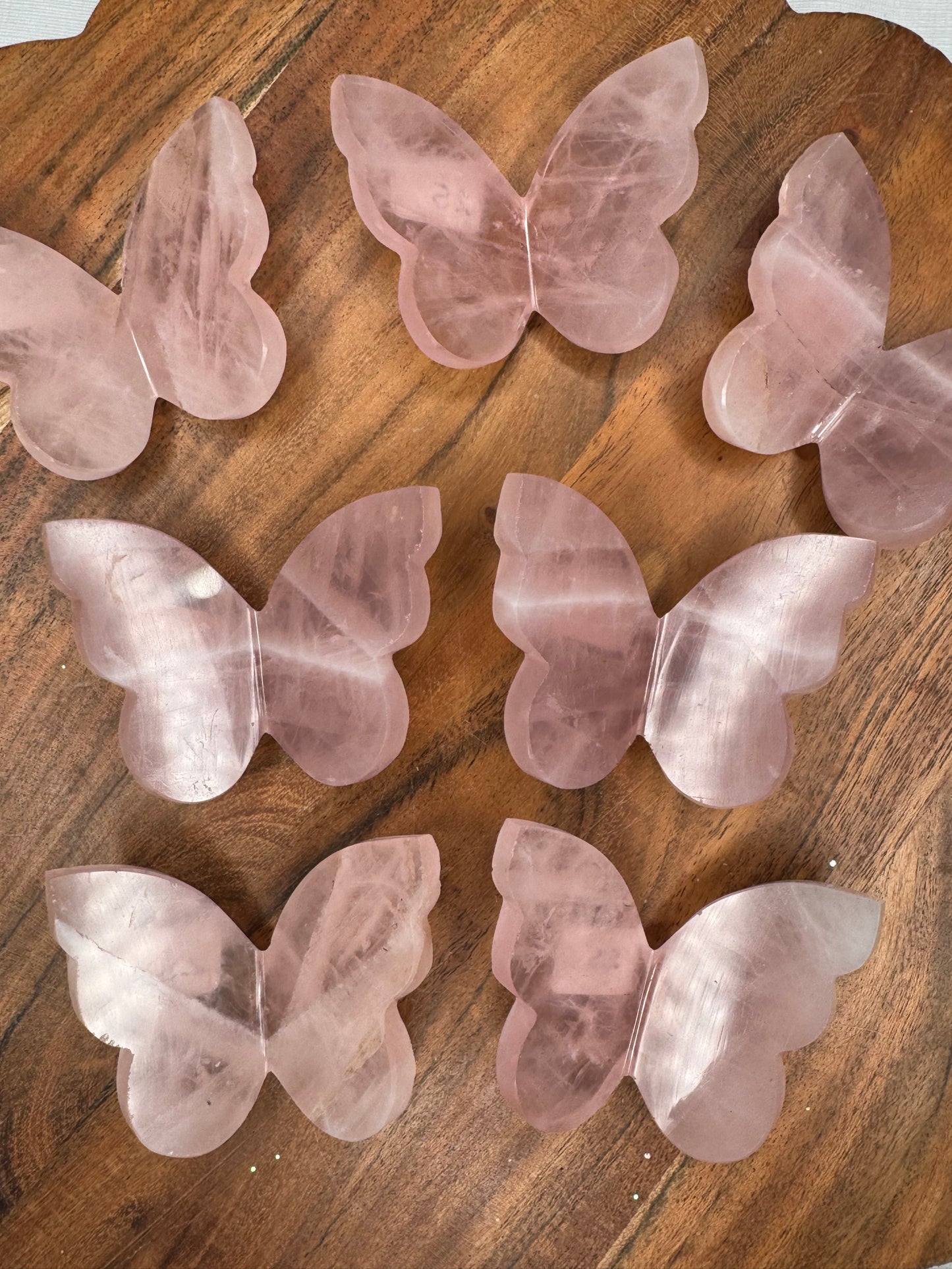 Rose Quartz 3D Butterflies