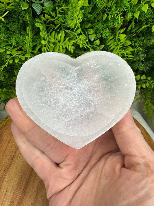 Satin Spar Heart Bowl