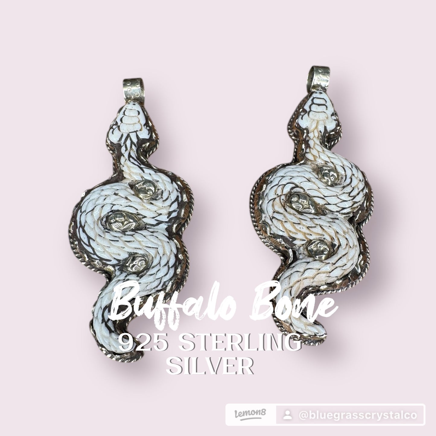 Buffalo Bone Snake Pendant
