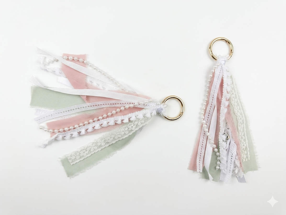 Boot Tassel Set - Pink & Mint