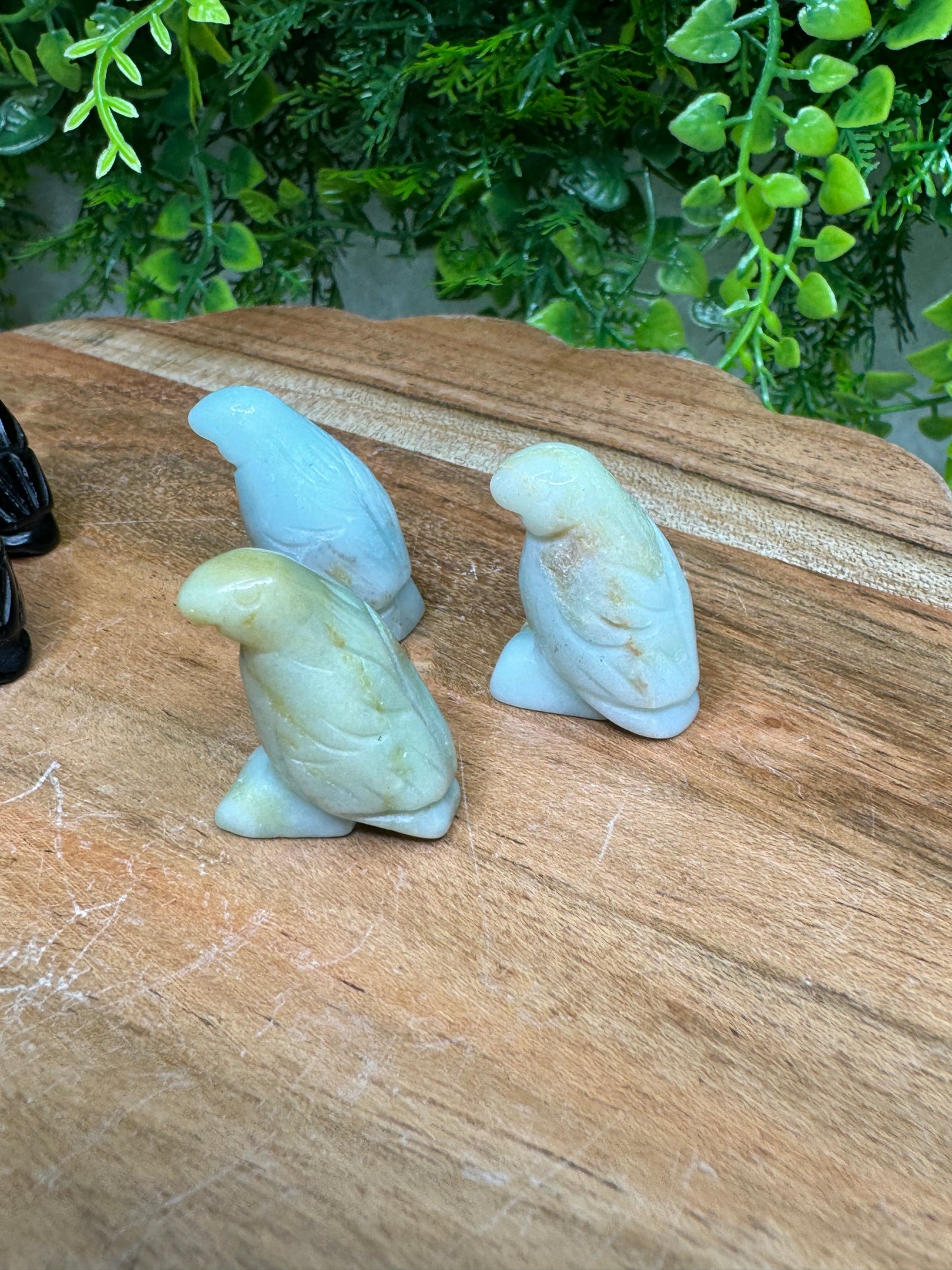 Caribbean Calcite Mini Raven Carving