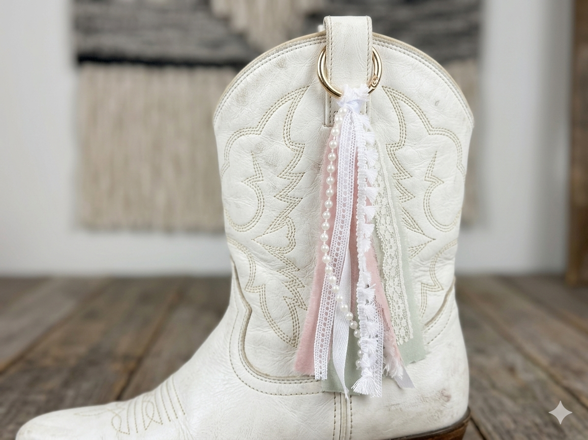 Boot Tassel Set - Pink & Mint