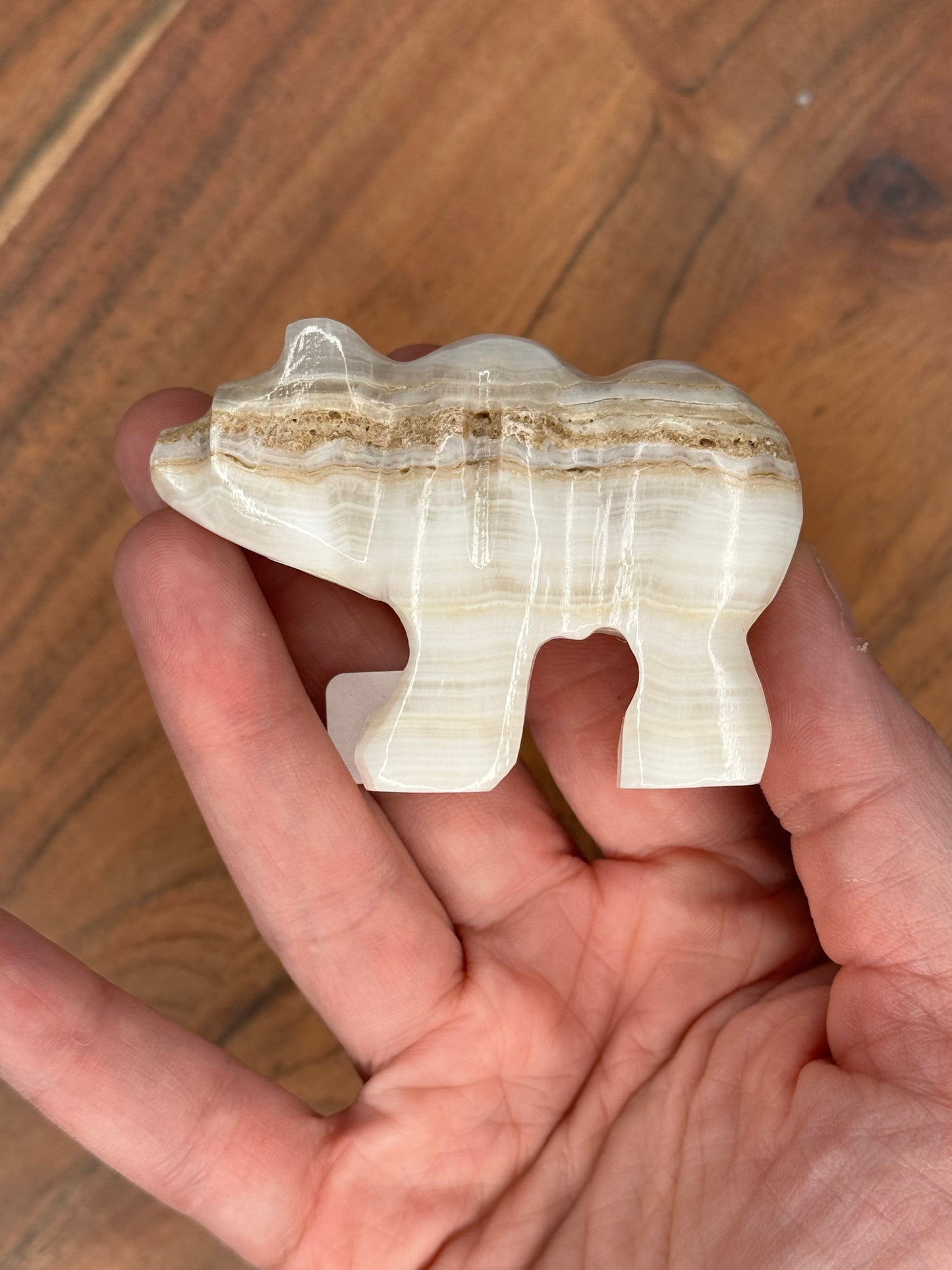 Mexican Onyx Bear Carving