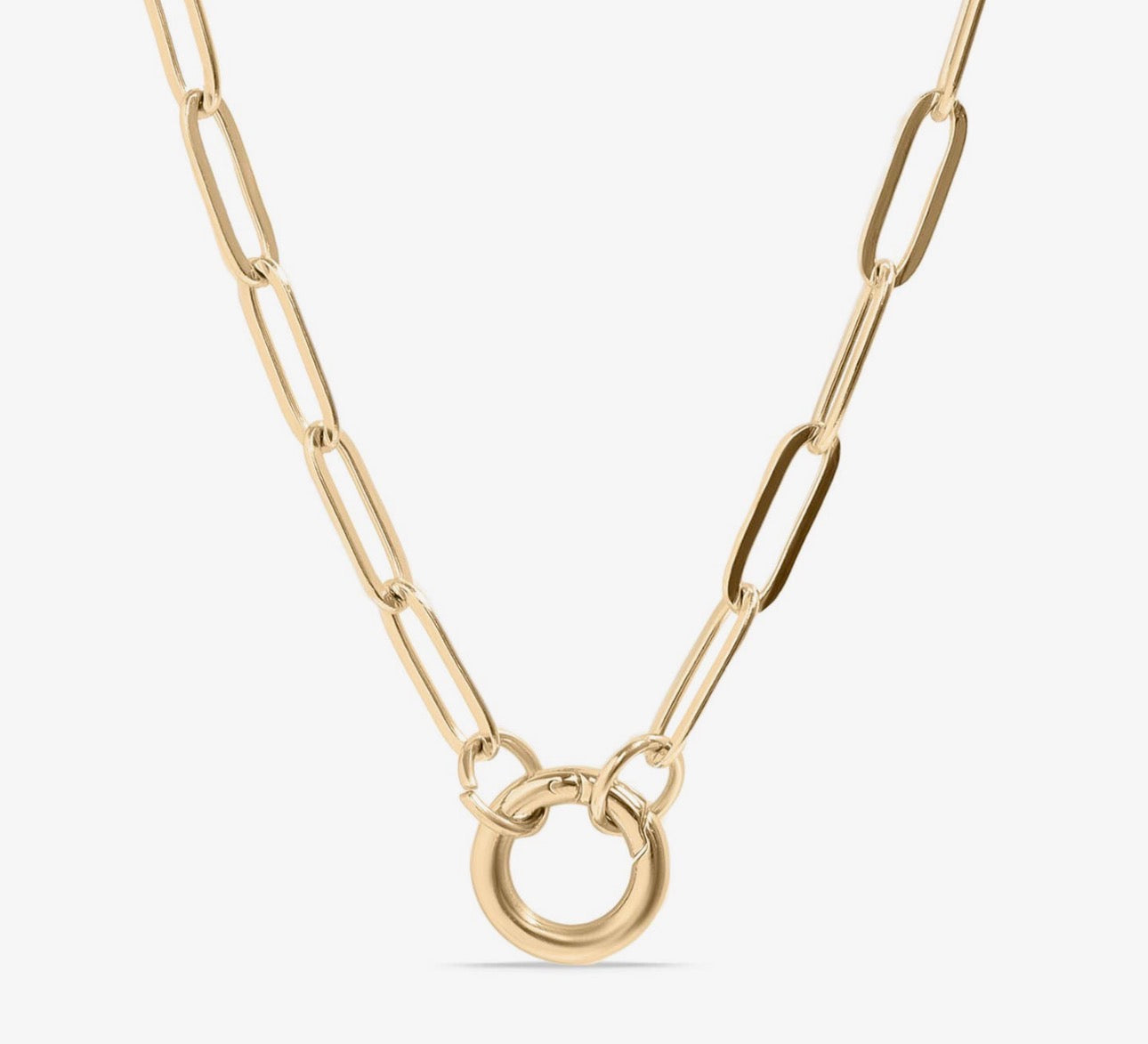 Paper Clip Carabiner Charm Base Necklace