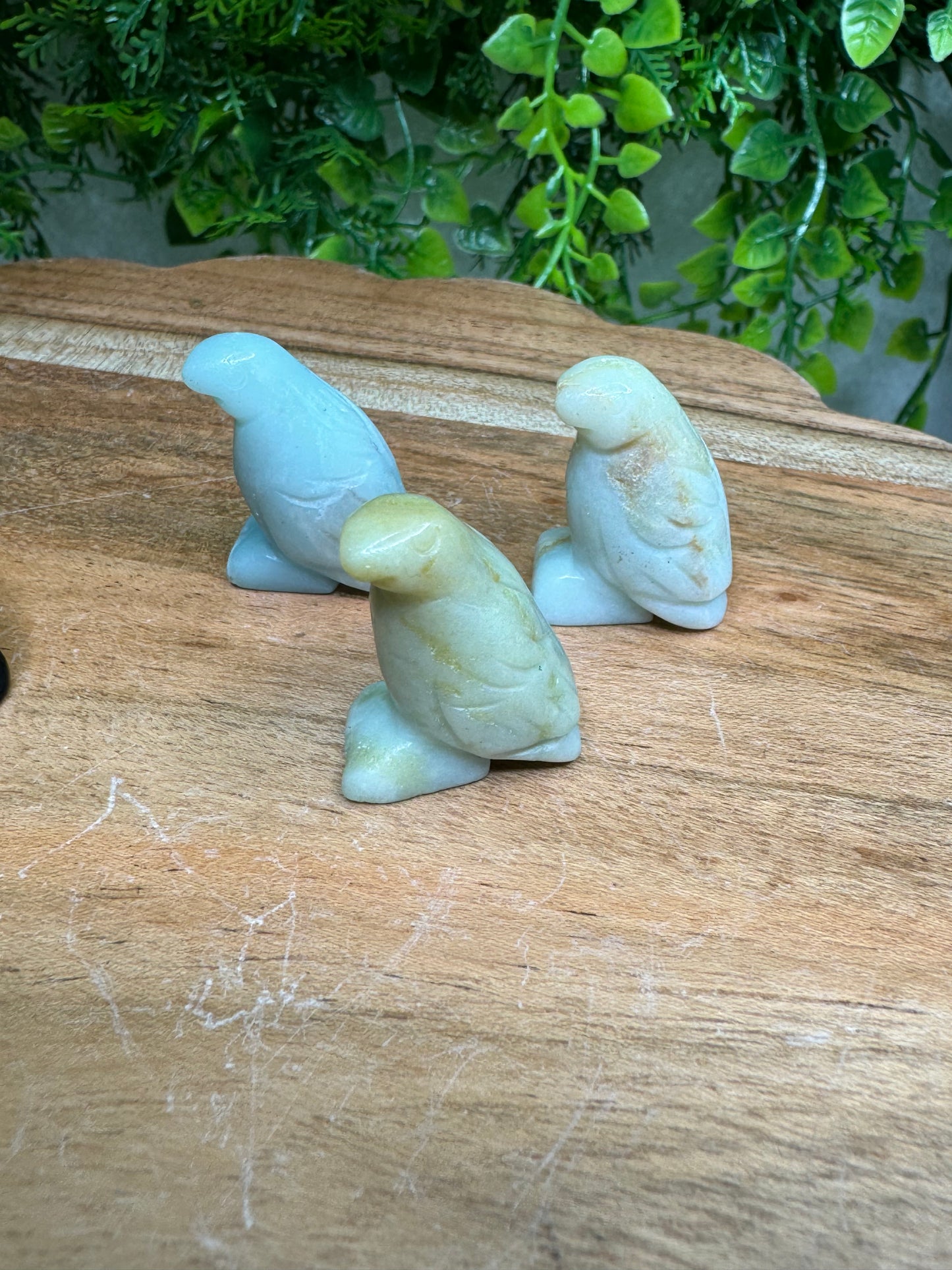 Caribbean Calcite Mini Raven Carving