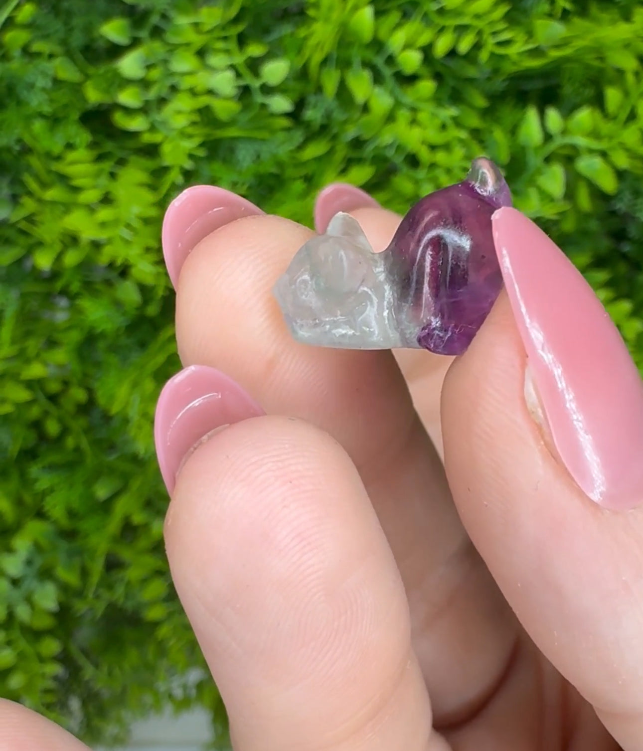 Mini Fluorite Cat Carving