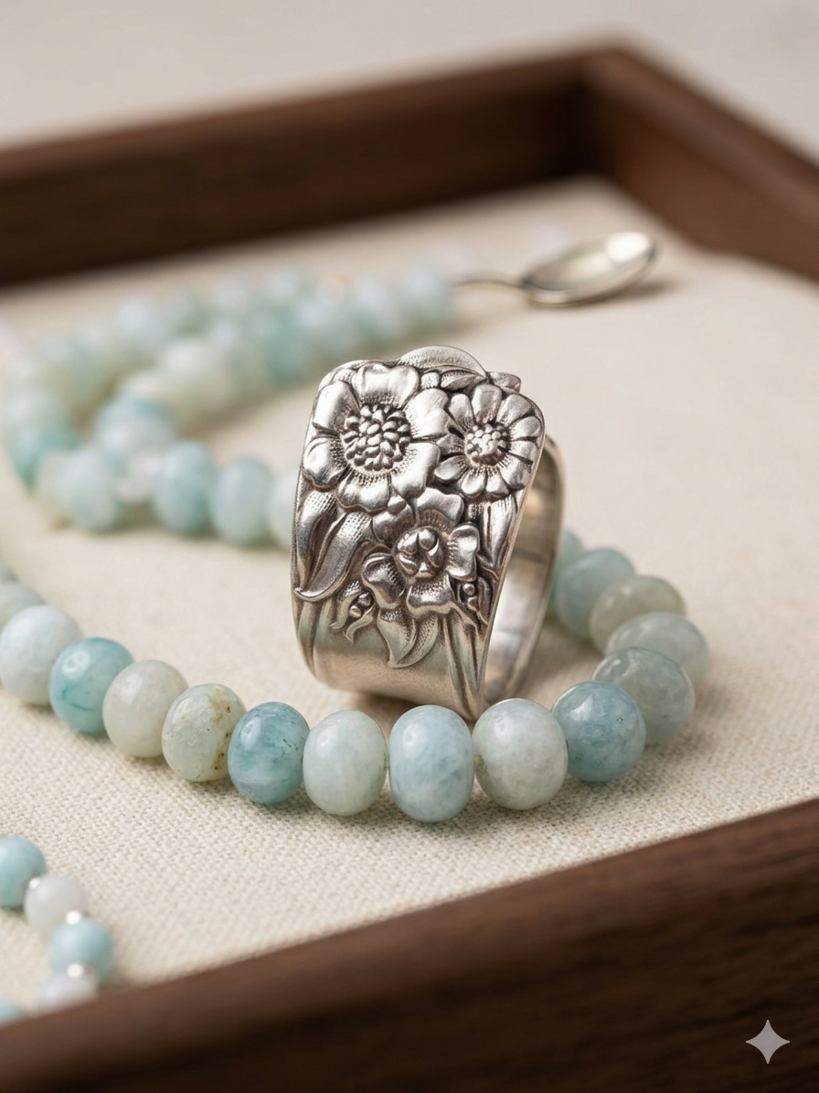 Vintage Daisy Spoon ring