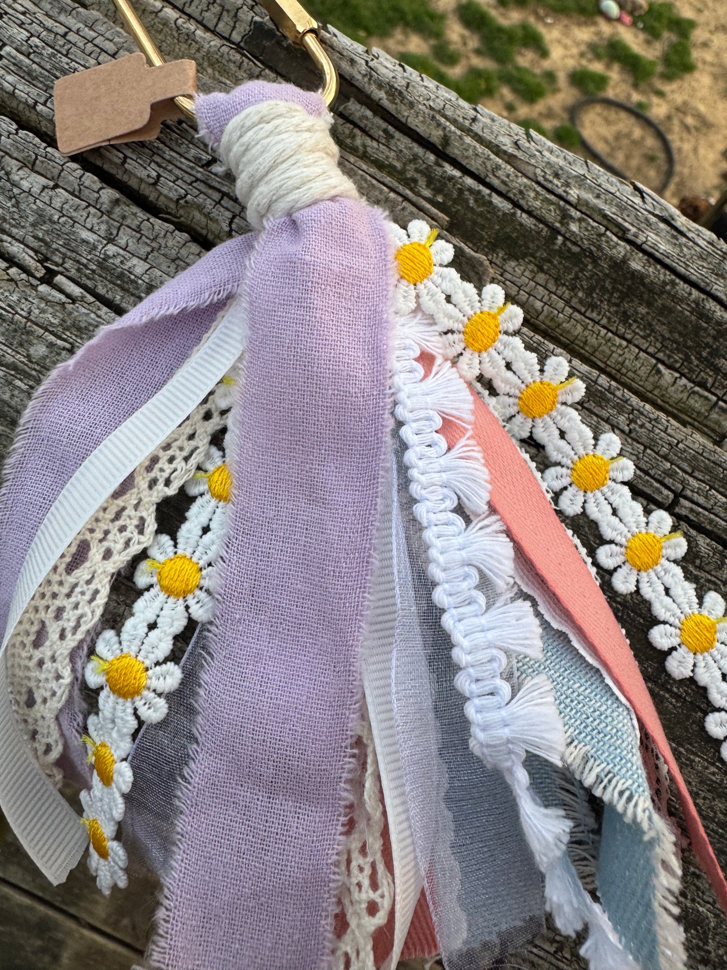 Whisper Ribbon Boho Tassel Bag Charm