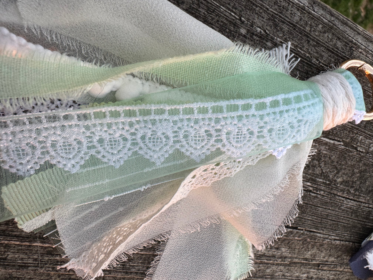 Whisper Ribbon Boho Tassel Bag Charm