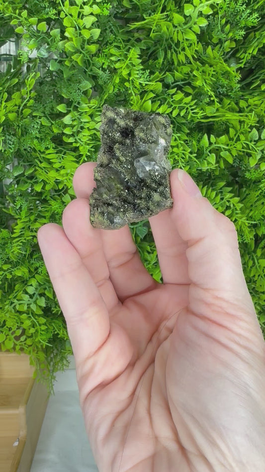 Epidote in Quartz from Turkey (G)